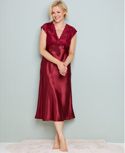 Luxury Satin and Lace Nightdress